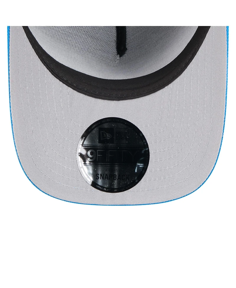 New Era Men's Black/Blue Detroit Lions 2025 Nfl Draft A-Frame 9FIFTY Snapback Hat
