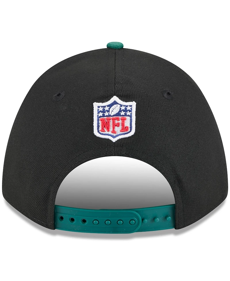 New Era Men's Black/Green New York Jets 2025 Nfl Draft 9FORTY A-Frame M-Crown Adjustable Hat