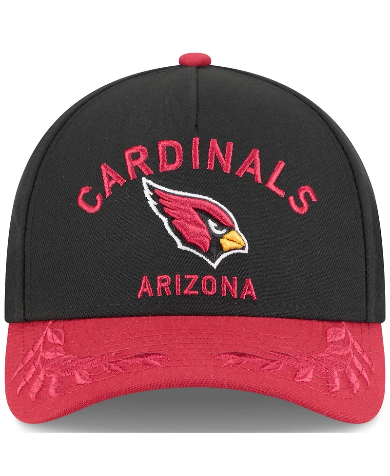 New Era Men's Black/ Cardinal Arizona Cardinals 2025 Nfl Draft 9FORTY A-Frame M-Crown Adjustable Hat