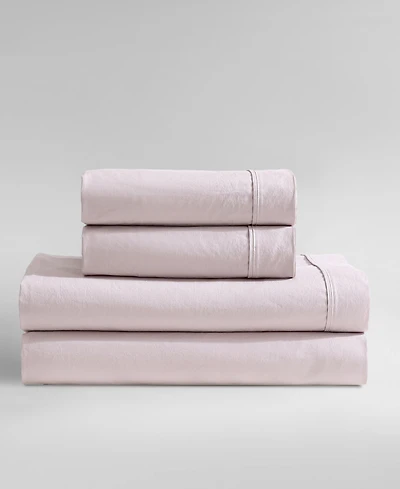 Closeout! Calvin Klein Washed 200-Thread Count Cotton 3-Pc. Sheet Set, Twin Xl