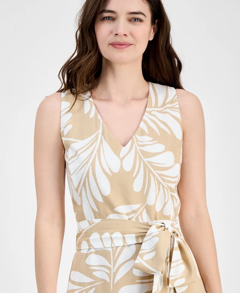 Anne Klein Women's Printed Open-Back Midi Dress