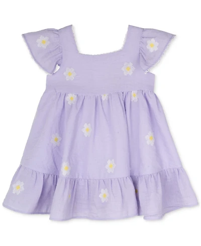 Rare Editions Baby Girls Embroidered Daisies Dress