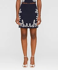 Avec Les Filles Women's Embroidered Mini Skirt
