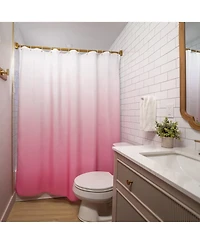 Americanflat 71x74 Ombre Pink Shower Curtain - Water Resistant - Polyester Fabric