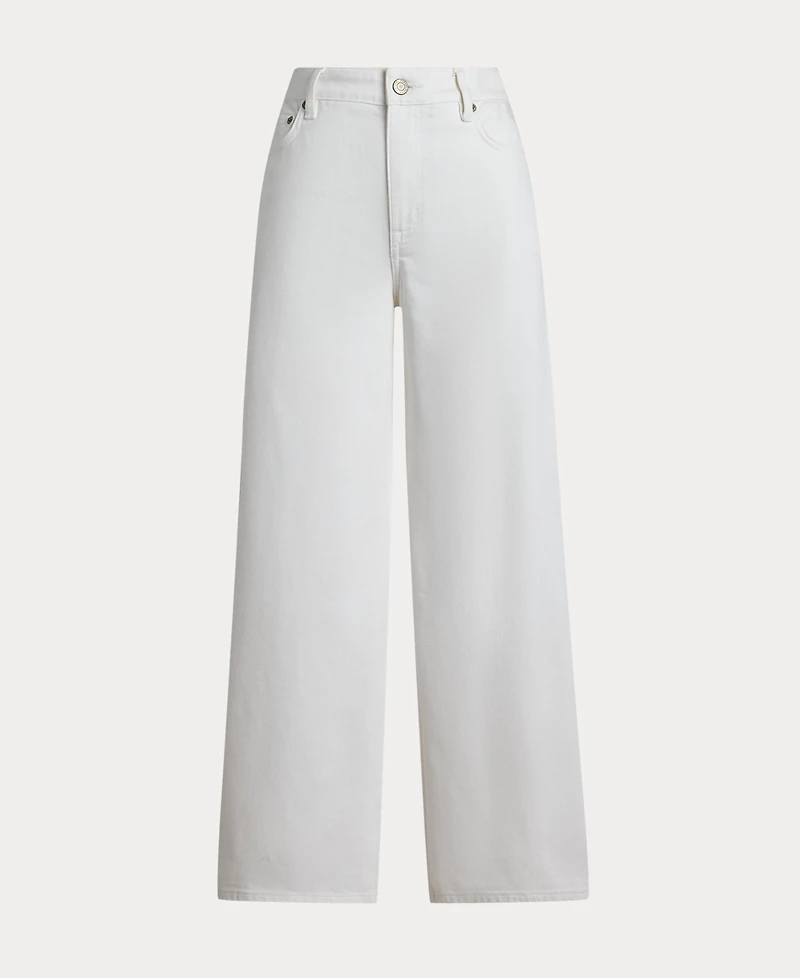 Lauren Ralph Women's High-Rise Wide-Leg Cropped Jeans