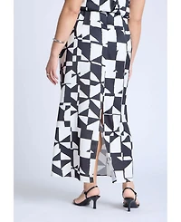 Eloquii Women's Satin Maxi Skirt