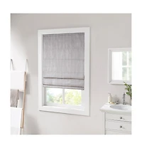 Basketweave Room Darkening Cordless Roman Shade, Single Panel for Bedroom, Thermal Insulated Window Blind Treatment for Living Room