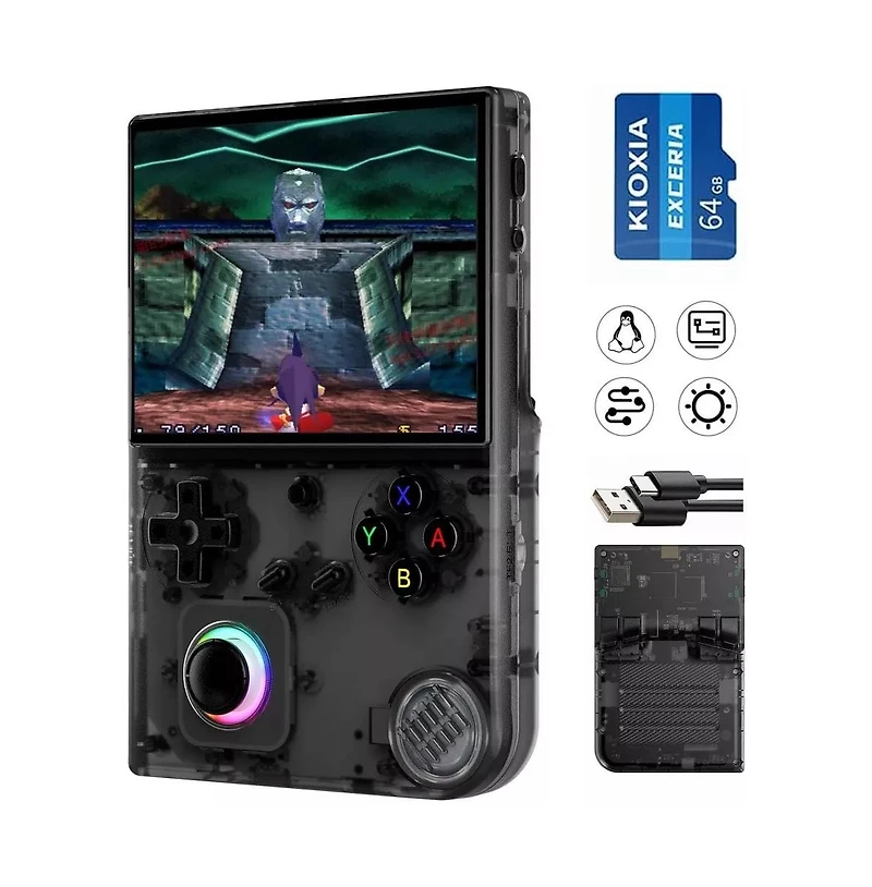Handheld Game Console Rg 40XXV 4.0'' Ips Screen with 64G Tf Card 5G WiFi 4.2 Bluetooth Online, and Hdmi Retro Emulator