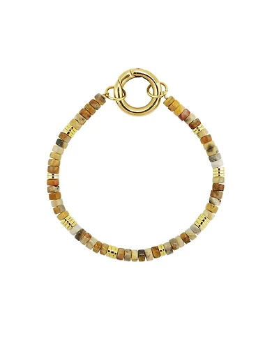 Finley Multi-Stone Beaded 18k Gold Plated Bracelet