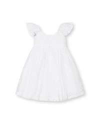 Hope & Henry Toddler Girls Flutter Sleeve Eyelet Dress