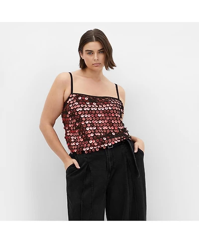 City Chic Plus Size Disco Top