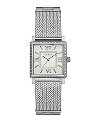 Guess Women's Analog Silver-Tone Mesh Watch, 28mm