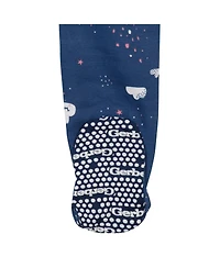 Gerber Baby Girls 4-Pack Snug Fit Footed Cotton Pajamas, Apple & Woodland Floral, 9M