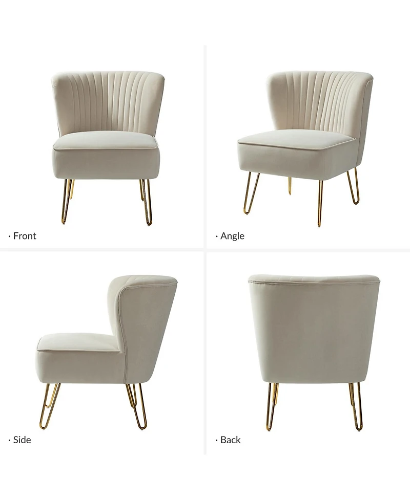 Wooden Upholstery Barto Side Chair with Tufted Back