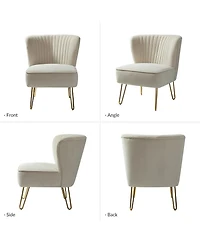 Wooden Upholstery Barto Side Chair with Tufted Back