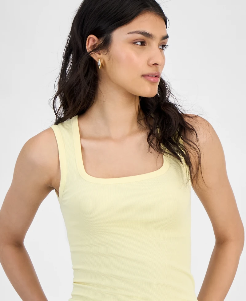 And Now This Women's Ribbed Seamless Square-Neck Tank Top, Created for Macy's