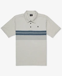 Hurley Men's Printed Stripe Slub Short Sleeve Polo Shirt