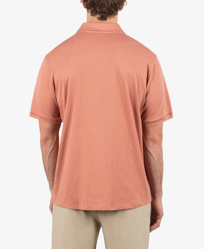 Hurley Men's Printed Stripe Slub Short Sleeve Polo Shirt