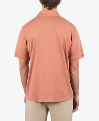 Hurley Men's Printed Stripe Slub Short Sleeve Polo Shirt