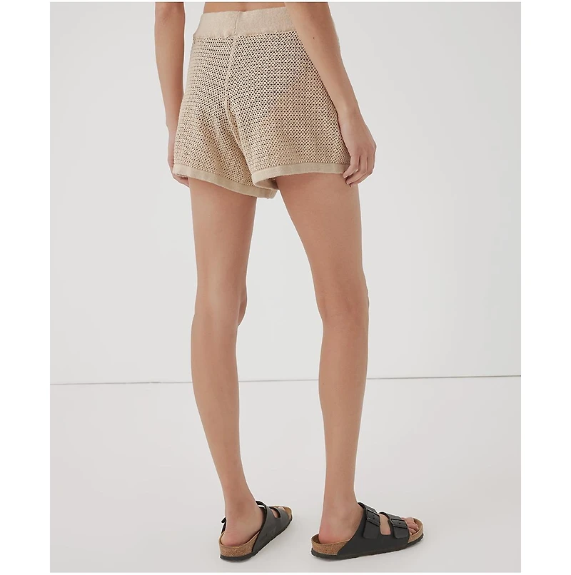 Pact Women's Beachside Linen Crochet Short