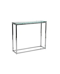 Stylish Glass Sled Console Table for Small Spaces and Home Decor