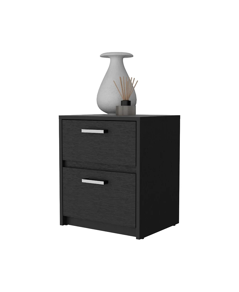 Smart Nightstand with 2 Drawers and Tech Integration