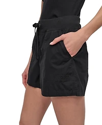 Dkny Sport Women's Cotton Twill Rib-Waistband Cargo Shorts