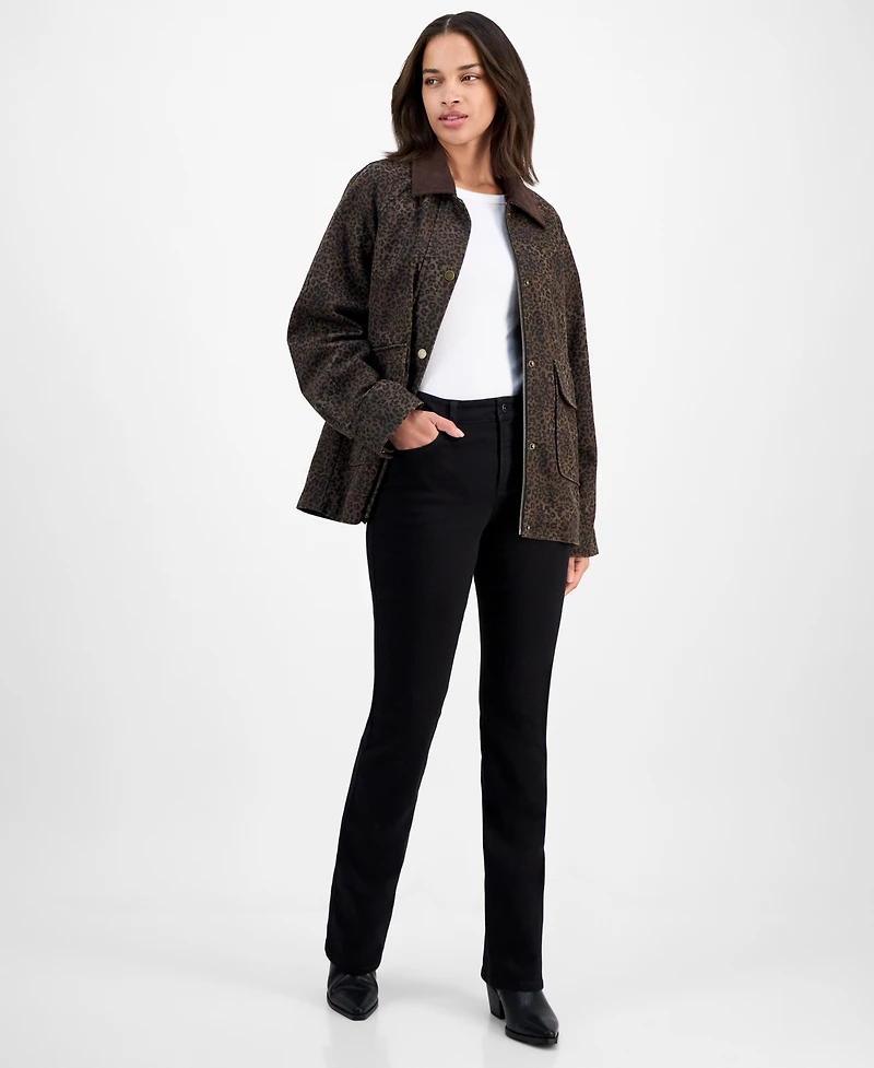 Bcbg Women's Corduroy-Collar Barn Jacket, Exclusively at Macy's