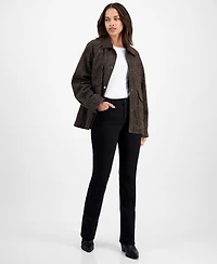 Bcbg Women's Corduroy-Collar Barn Jacket, Exclusively at Macy's