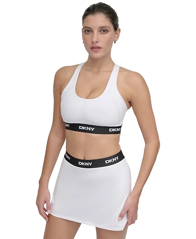 Dkny Sport Women's Logo-Band Scoop-Neck Racerback Sports Bra