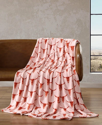 Wrangler Steer Head Ultra Soft Plush Fleece Blanket