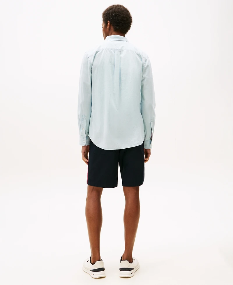 Tommy Hilfiger Men's Regular-Fit Chambray Pocket Shirt