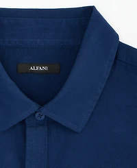 Alfani Men's Short-Sleeve Solid Textured Shirt, Created for Macy's