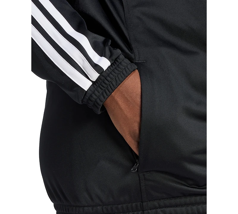adidas Plus Size Essentials Tricot Three Stripes Track Jacket