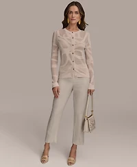 Donna Karan New York Women's Burnout Cardigan