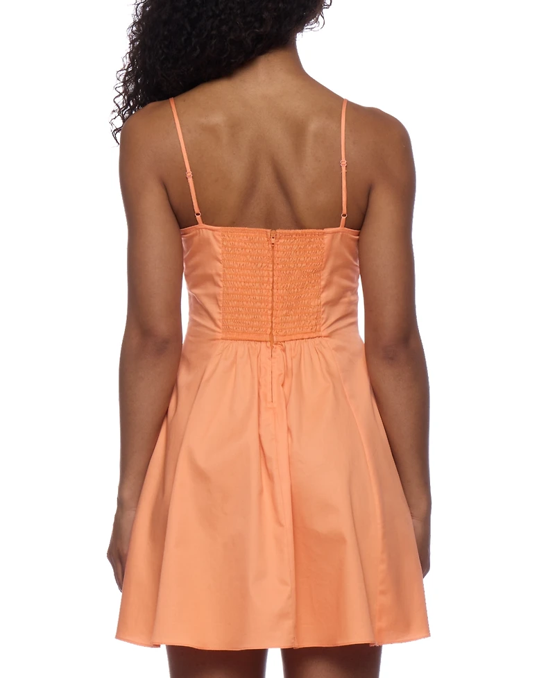 Alex & Sophia Juniors' Sleeveless Ruffle-Trim Cotton Mini Dress