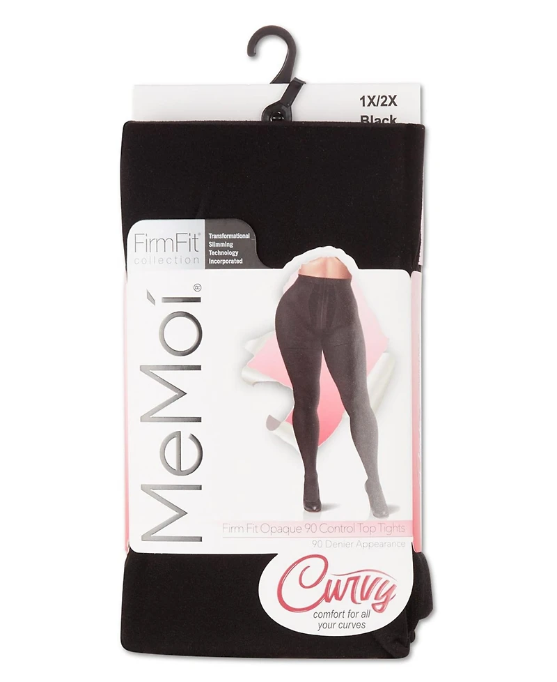 MeMoi Women's FirmFit Opaque 90 Denier Control Top Tights Mm-2892
