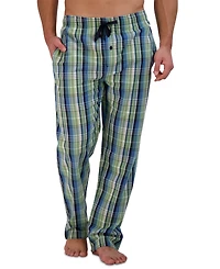 Hanes Men's 2-Pc. Relaxed-Fit Sleep T-Shirt & Stretch Plaid Pajama Pants Set
