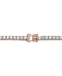 Rachel Glauber Cubic Zirconia 4MM Magnetic Lock Tennis Bracelet