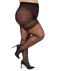 MeMoi Plus Curvy Silky Sheer Control Top Pantyhose Mm-2210