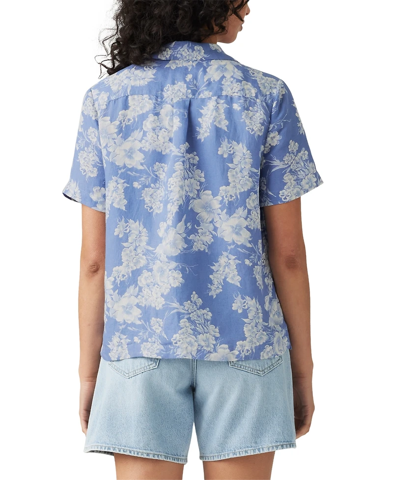 Levi's Women's Cotton Sonny Short-Sleeve Camp Shirt