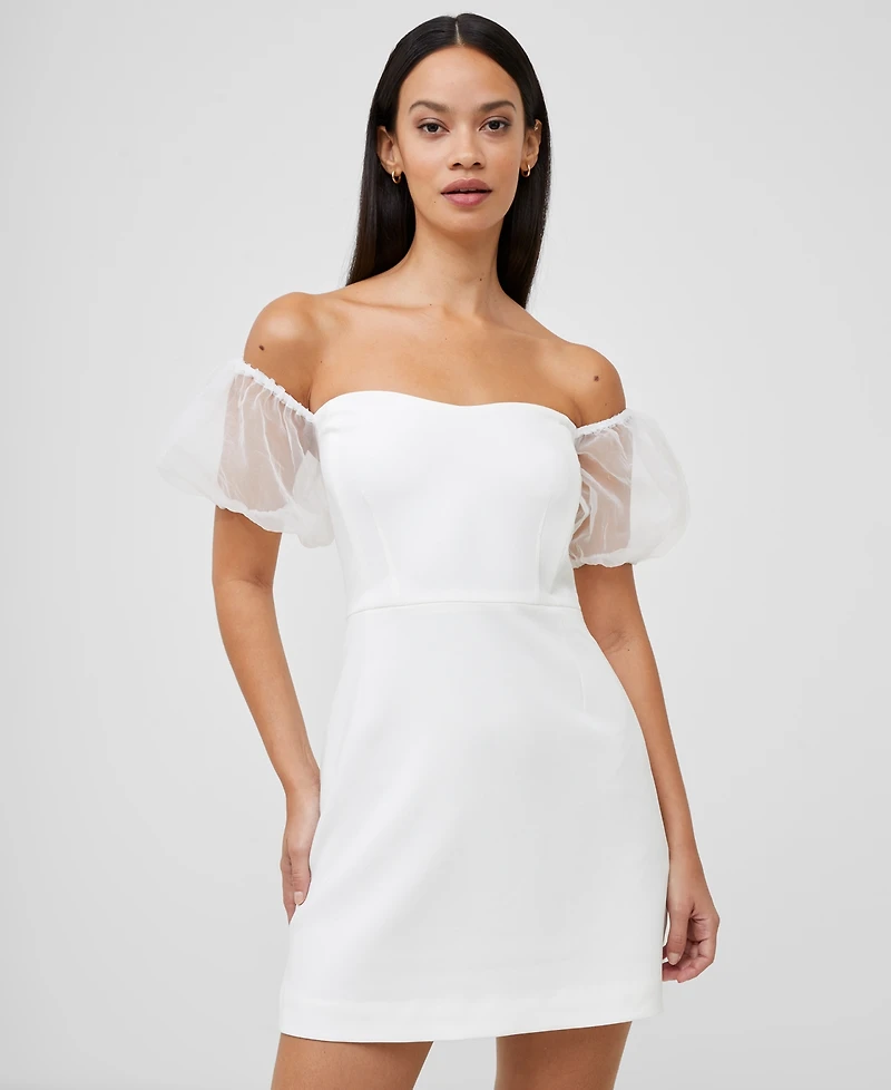 French Connection Women's Whisper Puff Organza-Sleeve Dress