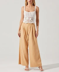 Astr the Label Women's Everly Cotton Cropped Sweater Top