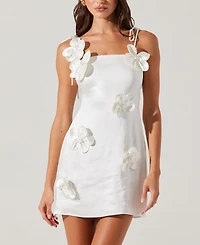 Astr the Label Women's Cerelia Floral Applique Minidress