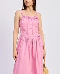En Saison Women's Peyton Cotton Midi Dress
