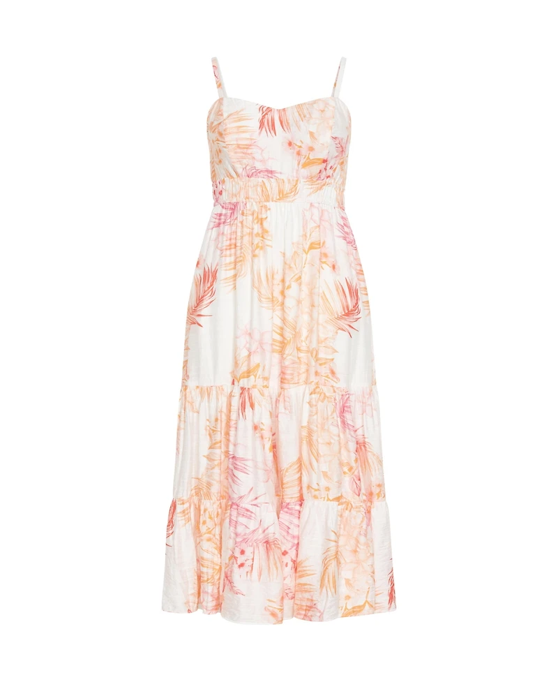 City Chic Plus Kehlani Print Maxi Dress