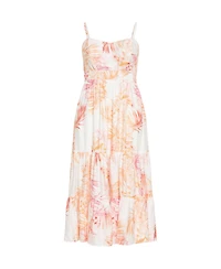 City Chic Plus Kehlani Print Maxi Dress