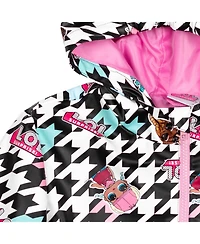 L.o.l. Surprise! Girls Zip Up Waterproof Hooded Rain Jacket Coat