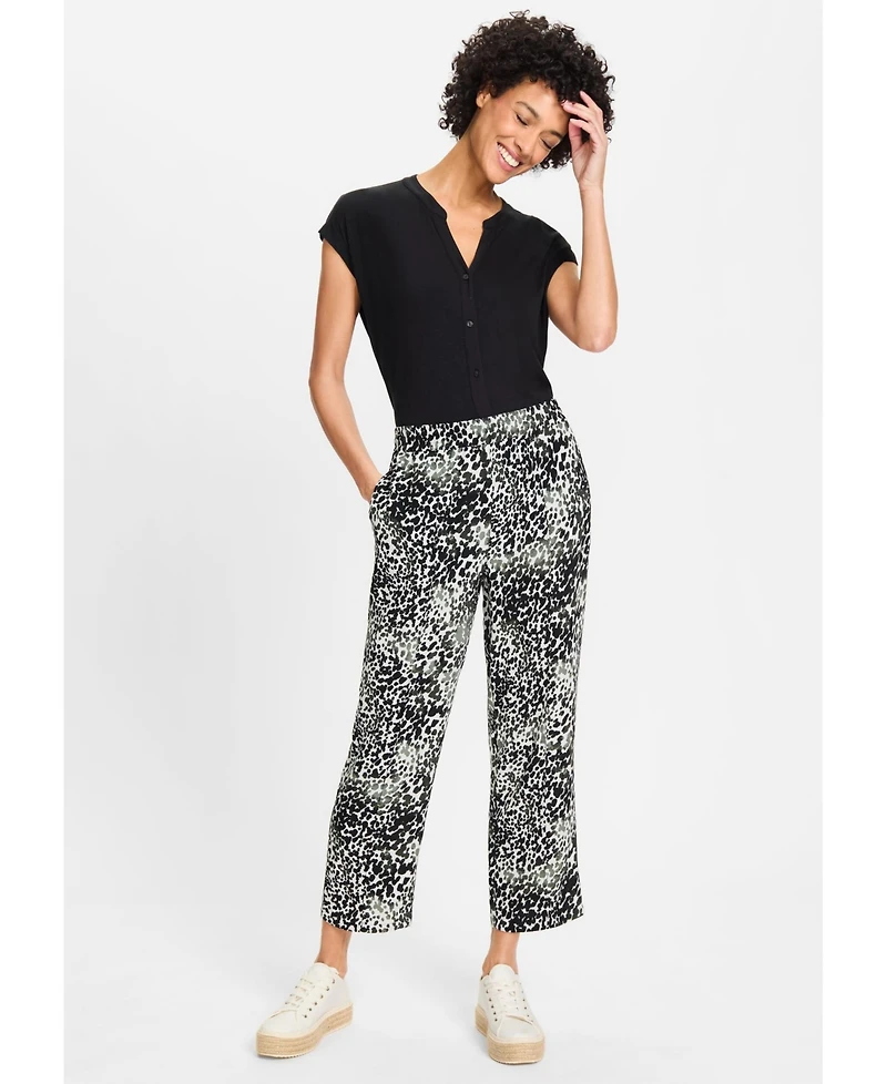 Olsen Women's Mona Fit Modern Animal Print Pant