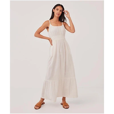 Pact Women's Organic Cotton Coastal Double Gauze Cami Maxi Dress